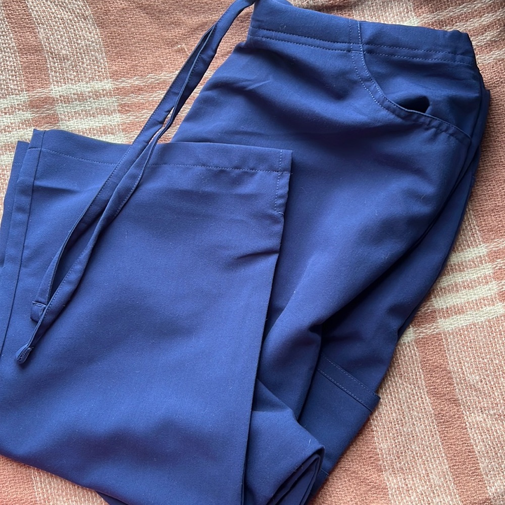 2 PAIRS Navy Blue Scrub Bottoms